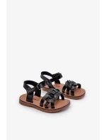 Dětské sandály se zapínáním na suchý zip, Black Marimona Dětské sandály se zapínáním na suchý zip, Black Marimona