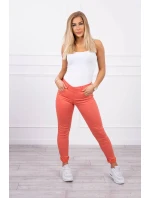 Dámské kalhoty 2628-1 meruňkové - Kesi Dámské kalhoty 2628-1 meruňkové - Kesi