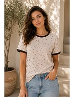 model 22180219 BLOUSE - OFF PINK model 22180219 BLOUSE - OFF PINK