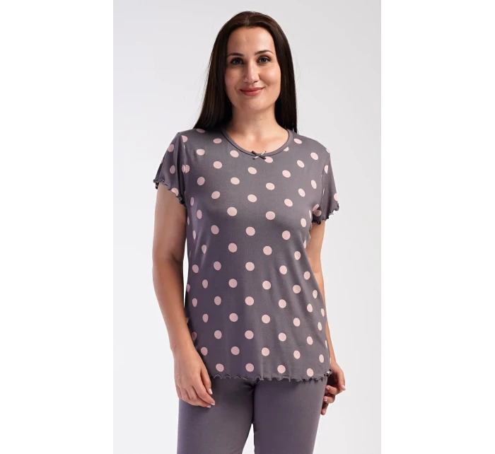 Dámské pyžamo kapri Puntík Dámské pyžamo kapri Puntík