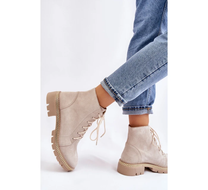 Flat Boots Lewski Shoes model 21607535 Světle béžová - Boto