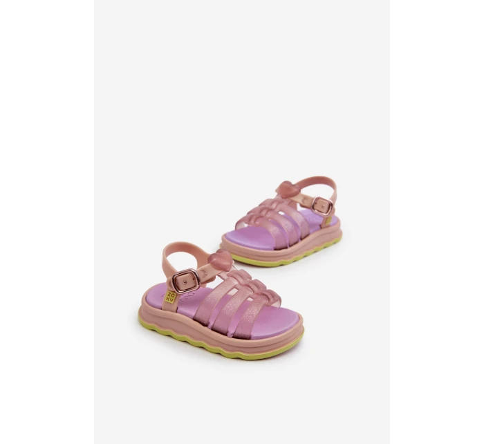 dětské sandálky na suchý zip  fialové model 21661980 - Zaxy