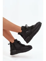 Dámské sportovní boty na platformě Big Star model 21708704 Černé - Big Star Shoes Dámské sportovní boty na platformě Big Star model 21708704 Černé - Big Star Shoes