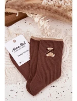 Bavlněné ponožky pruhované s model 21786942 medvídkem - Aura.via