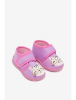 Dětské bačkory na suchý zip – fialové Katline Dětské bačkory na suchý zip – fialové Katline