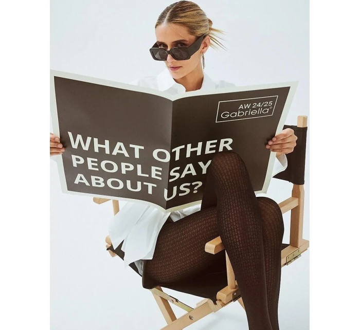 Dámské punčochové kalhoty Celest Code 1217 Černá vzor - Gabriella