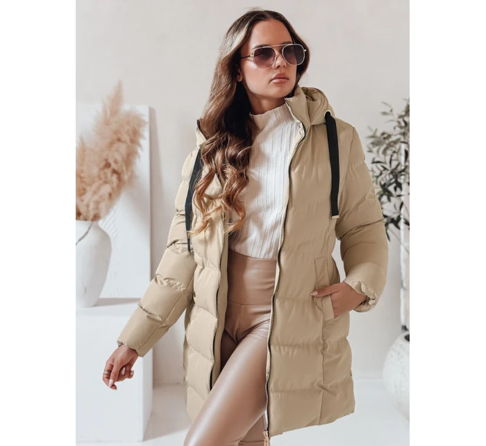 Dámská zimní bunda s kapucí beige Dstreet model 21978729 - FashionStreet