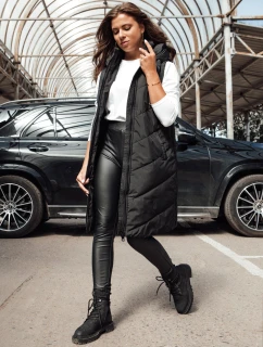 Dámská dlouhá vesta LIDMAN černá FashionStreet TY4561