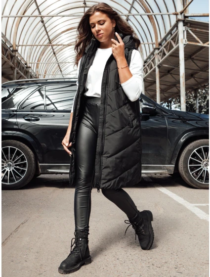 Dámská dlouhá vesta černá Dstreet model 21979998 - FashionStreet