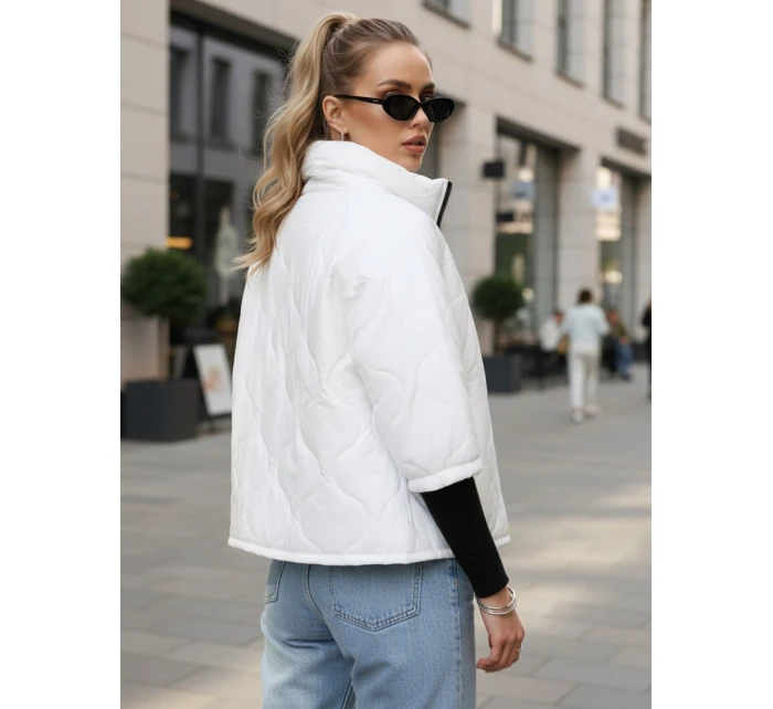 Dámská prošívaná přechodná bunda bílá FashionStreet TY5544