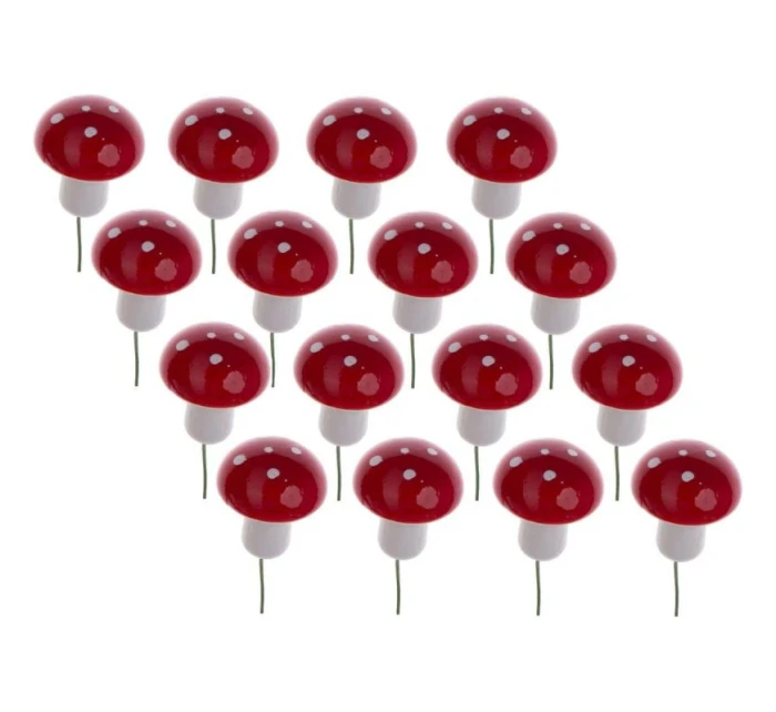 DEKORATIVNÍ HOUBA MUCHOMŮRKA NA DRÁTĚ 16KS DEKORATIVNÍ HOUBA MUCHOMŮRKA NA DRÁTĚ 16KS