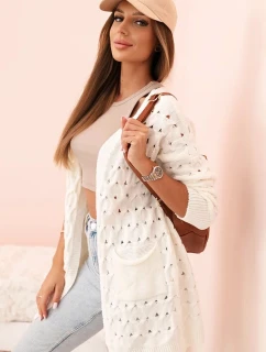 Dámský model 21310052 kardigan s kapsami ecru - K-Fashion