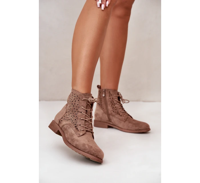 Dámské Boty Se Vzorem Hnědé S.Barski HY66-136