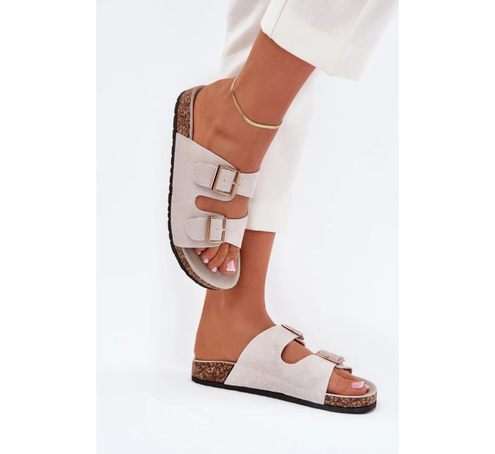 Dámské sandály se zlatými a šedé model 21703238 - Boto