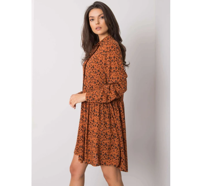 Šaty D73771M30227 světle hnědé