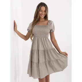 Sukienka MI SK model 21142145 ciemny bezowy - FPrice