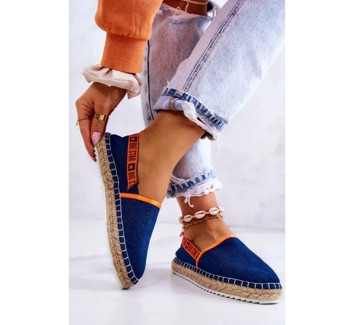 Dámské espadrilky Slip-on Big Star - tmavě modré Dámské espadrilky Slip-on Big Star - tmavě modré