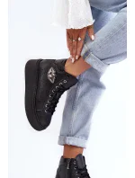 Dámské vysoké tenisky na zip Lemar Black Katerin Dámské vysoké tenisky na zip Lemar Black Katerin