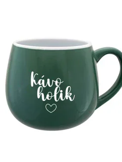 KÁVOHOLIK - zelený keramický hrníček 300 ml