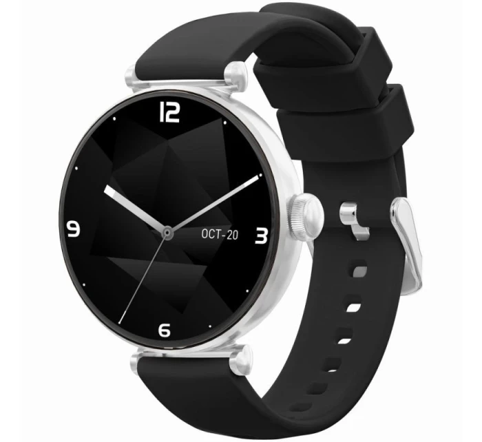 Chytré hodinky Gravity Silver Black 2 řemínky GT26-9 Chytré hodinky Gravity Silver Black 2 řemínky GT26-9