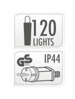 120 VEDL SVĚTLA S DEKORATIVNÍ KOULE TEPLÁ BÍLÁ 120 VEDL SVĚTLA S DEKORATIVNÍ KOULE TEPLÁ BÍLÁ