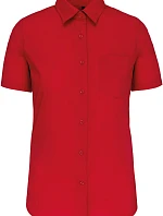 Kariban K 548 Popelínová halenka "Judith" s krátkým rukávem 20.K548 classic red