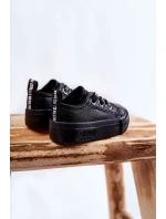 Dětské kožené tenisky BIG STAR model 21594828 Černá - Big Star Shoes Dětské kožené tenisky BIG STAR model 21594828 Černá - Big Star Shoes