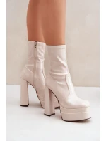 Lakované Boty Na Platformě A Vysokém Podpatku Béžové Lotisha Lakované Boty Na Platformě A Vysokém Podpatku Béžové Lotisha