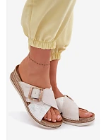 Dámské nazouváky na platformě s ozdobnou sponou Inblu RV000012 Světle béžové