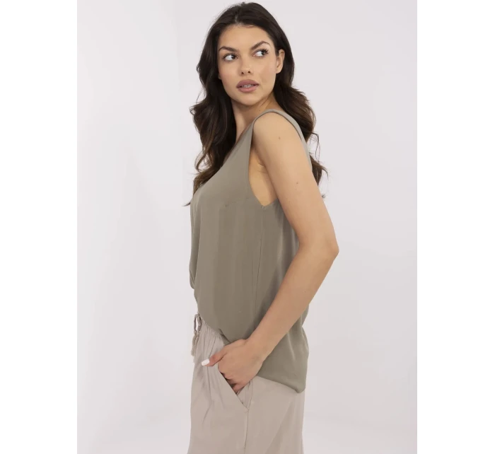 Halenka D73761M11218A khaki barva Halenka D73761M11218A khaki barva