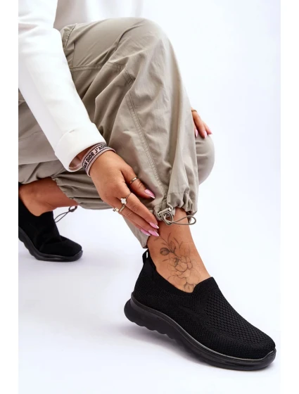 Dámské textilní nazouvací tenisky černé Adiora Dámské textilní nazouvací tenisky černé Adiora