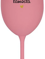 JSI TOP KÁMOŠKA - růžová sklenice na víno 350 ml