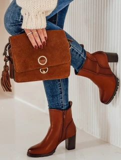 Dámské kozačky na podpatku velbloudí barvy Dstreet model 21981298 - FashionStreet