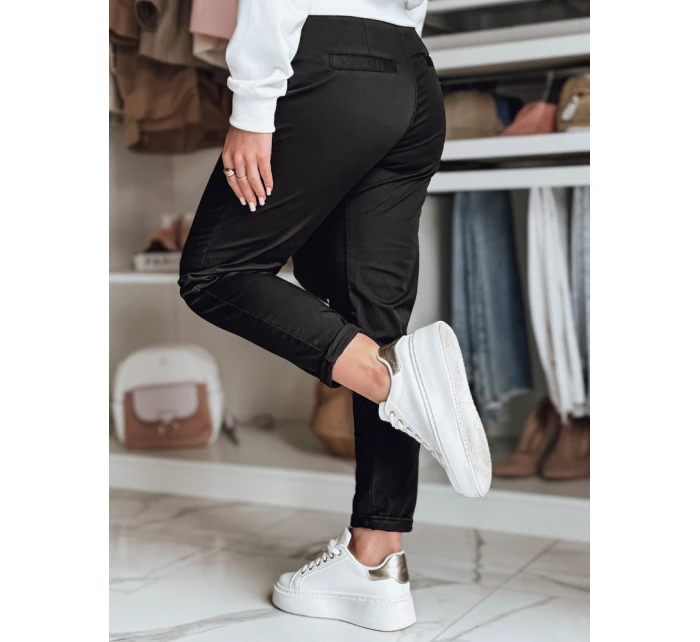 Dámské kalhoty chinos s páskem MODELA černá FashionStreet UY2568