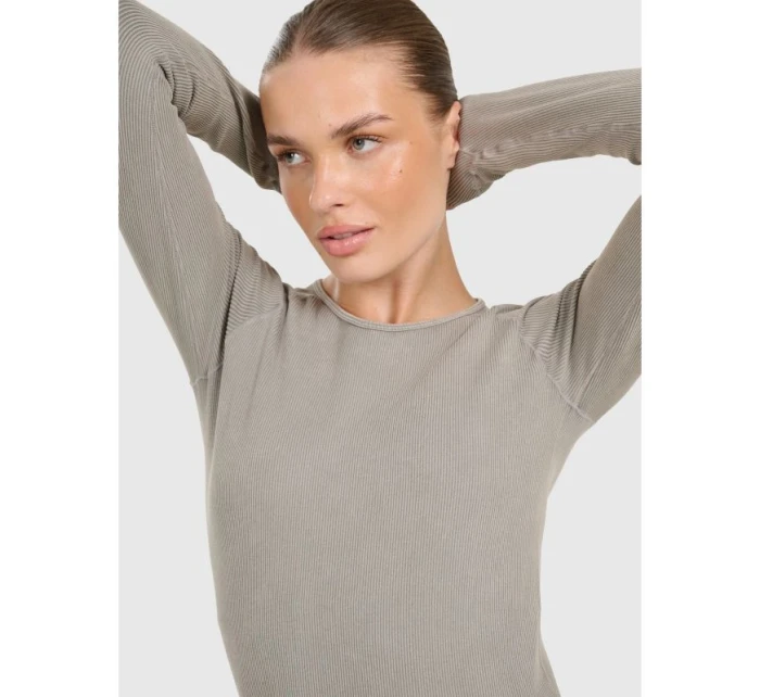 Dámské rychleschnoucí slim tričko na jógu a pilates s dlouhým rukávem 4F 4FWAW25TFLOF429-41A dámské Dámské rychleschnoucí slim tričko na jógu a pilates s dlouhým rukávem 4F 4FWAW25TFLOF429-41A dámské