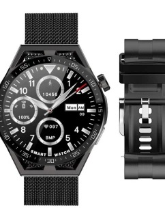 Chytré hodinky  Černý silikonový řemínek + černý náramek model 21804955 - RUBICON