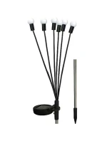 SOLÁRNÍ LAMPA TANČÍCÍ VE VĚTRU BÍLÉ KOULE 6 LED 72CM