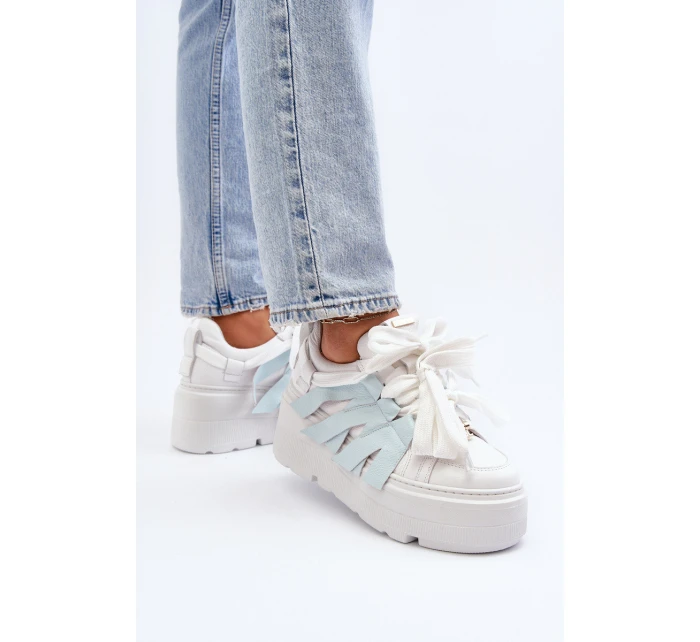 Tenisky S Masivní Platformou Modré Zazoo 2F-7033