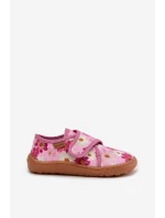 Dětské dívčí pantofle Barefoot Kwiatki Froddo G1700438-8 -11 Růžové