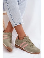 Semišové Sportovní Boty Dámské  Zelené model 22107492 - McArthur