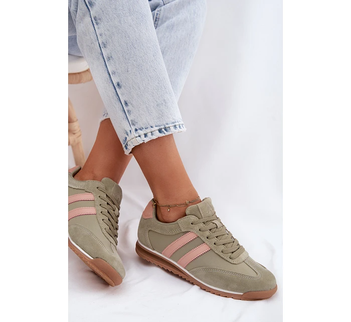 Semišové Sportovní Boty Dámské  Zelené model 22107492 - McArthur