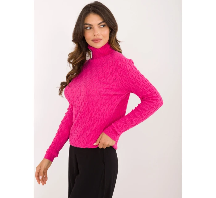 Sweter AT SW fuksjowy model 20493432 - FPrice Sweter AT SW fuksjowy model 20493432 - FPrice