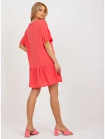 Šaty D73761M30306B korálová