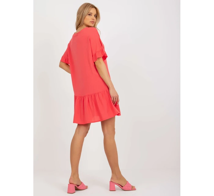Šaty D73761M30306B korálová