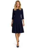 M336 Šaty se spadlým pasem a záhyby - královská modř M336 Šaty se spadlým pasem a záhyby - královská modř