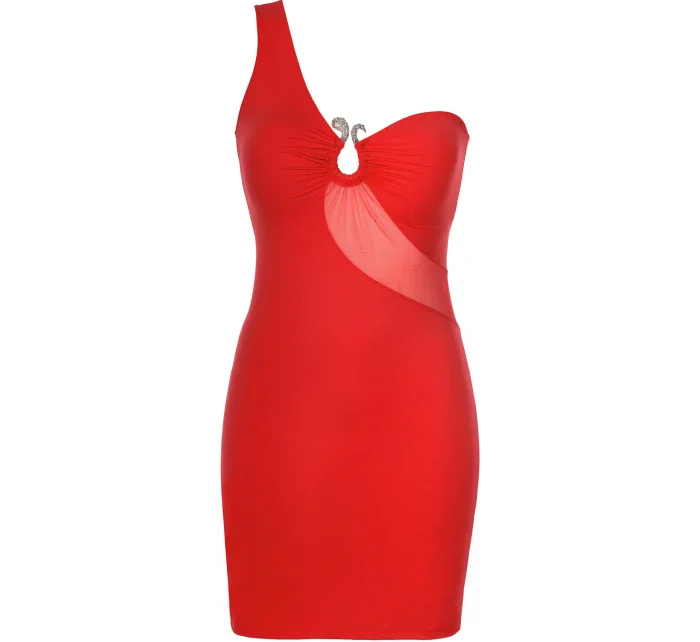 Šaty V-9089 červené - Axami