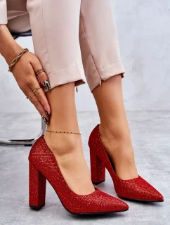 Lesklé lodičky Na červeném Podpatku Elmira