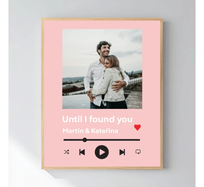 Personalizovaný plakát v rámu - 40x50 - hudební přehrávač Personalizovaný plakát v rámu - 40x50 - hudební přehrávač