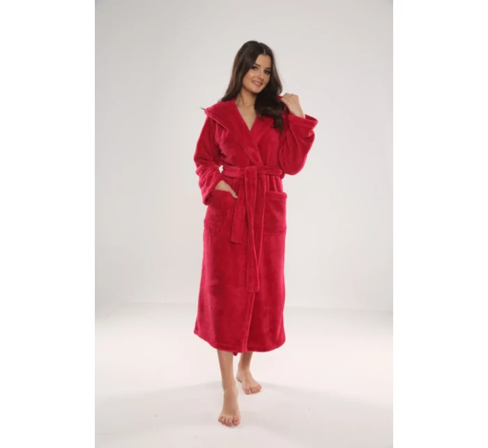 Dlouhý dámský župan s kapucí 807 LUNA II Dlouhý dámský župan s kapucí 807 LUNA II