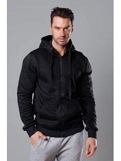Černá pánská rozepínací mikina s kapucí model 18344959 - J.STYLE